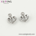 E-600 Xuping 2018 vente chaude bijoux mode synthétique CZ en forme de coeur boucles d&#39;oreilles